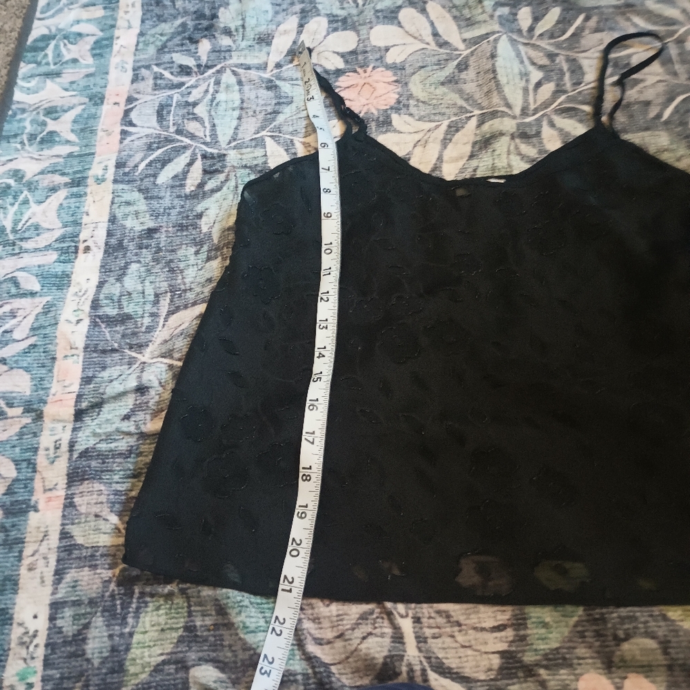 Cinema Etoile Womens Sheer Floral Burnout Camisole Small Vtg 90s Fairy Grunge - Picture 7 of 9